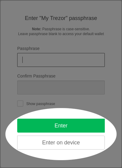 Step 6: Enter Your Current Passphrase