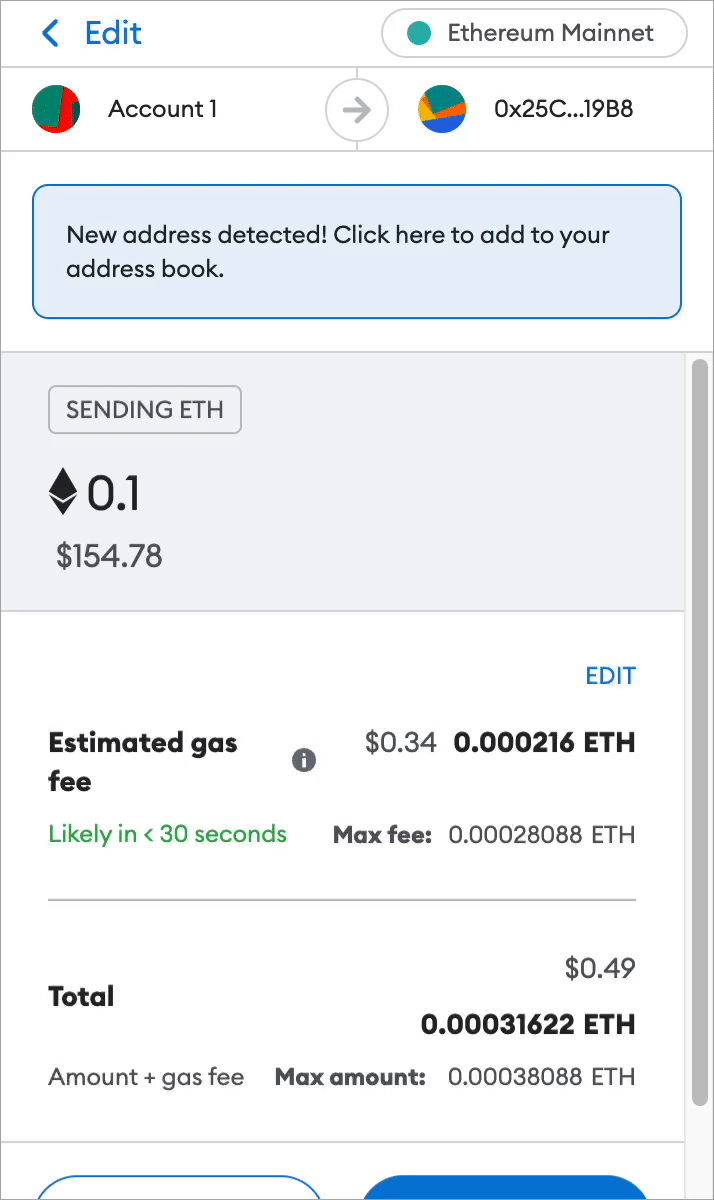 Verify the Transaction Details