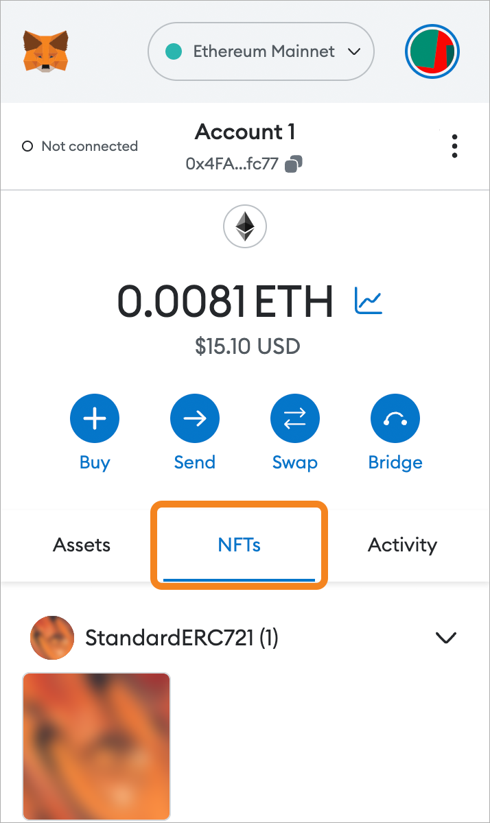 Managing security settings in Metamask