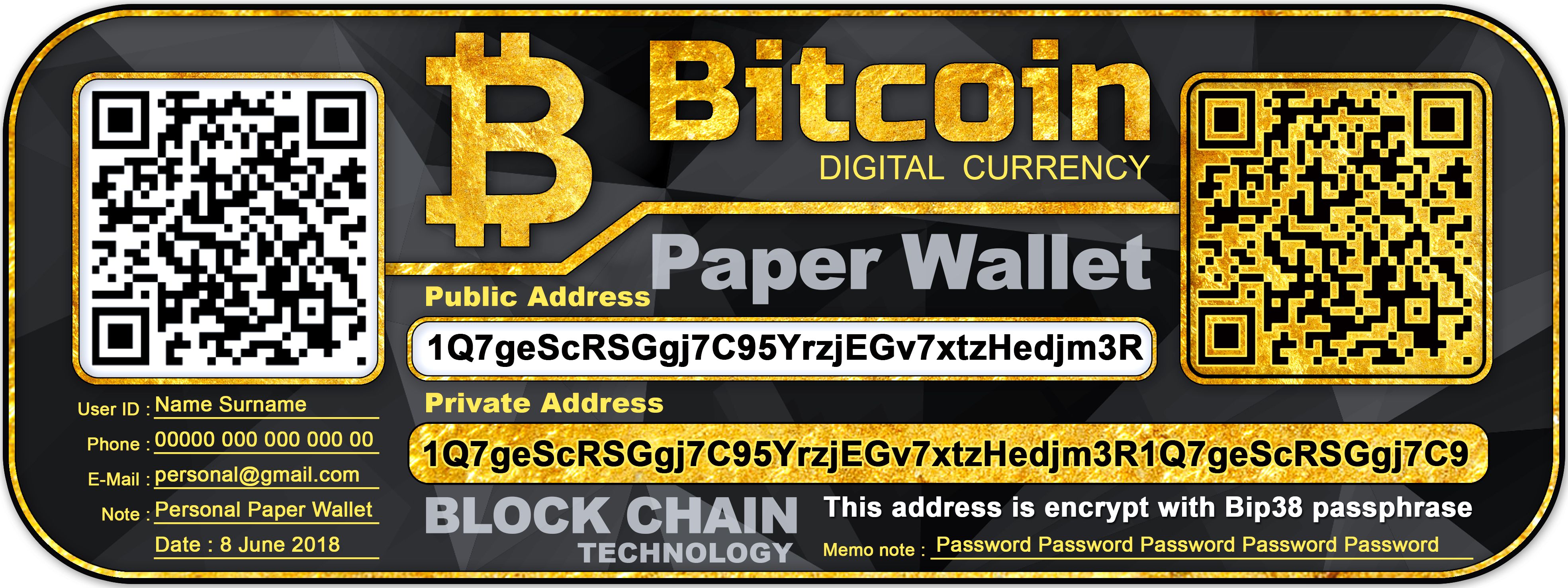 Digital Currency Paper Wallets