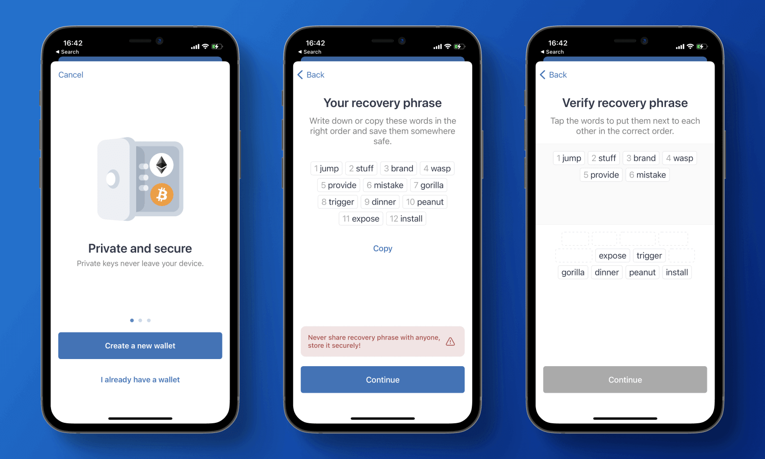 How to create a 12-word recovery phrase for crypto