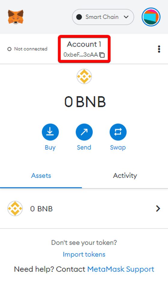 Confirming the BNB Transfer Transaction